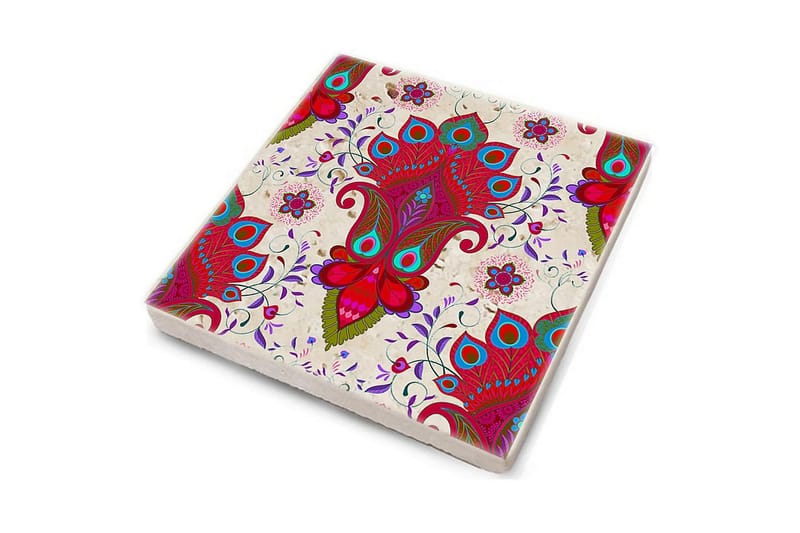 Glasunderlägg 4-pack - Flerfärgad - Inredning - Bordsdekoration - Glasunderlägg