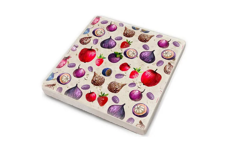 Glasunderlägg 4-pack - Flerfärgad - Inredning - Bordsdekoration - Glasunderlägg