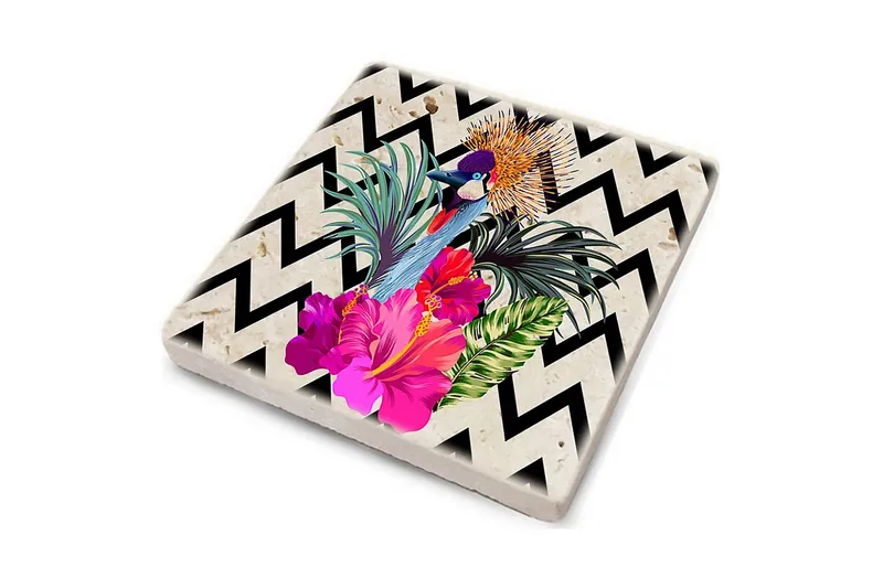 Glasunderlägg 4-pack - Flerfärgad - Inredning - Bordsdekoration - Glasunderlägg