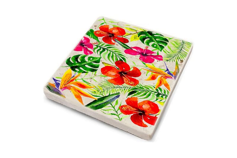 Glasunderlägg 4-pack - Flerfärgad - Inredning - Bordsdekoration - Glasunderlägg