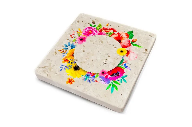 Glasunderlägg 4-pack - Flerfärgad - Inredning - Bordsdekoration - Glasunderlägg