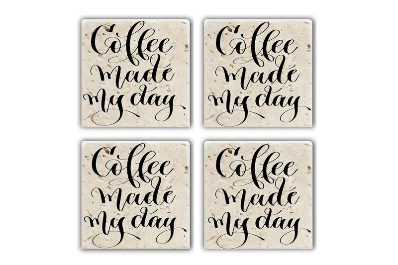 Glasunderlägg 4-pack, Flerfärgad