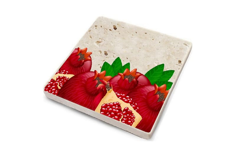 Glasunderlägg 4-pack - Flerfärgad - Inredning - Bordsdekoration - Glasunderlägg