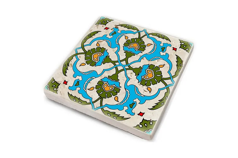 Glasunderlägg 4-pack - Turkos/Grön - Inredning - Bordsdekoration - Glasunderlägg