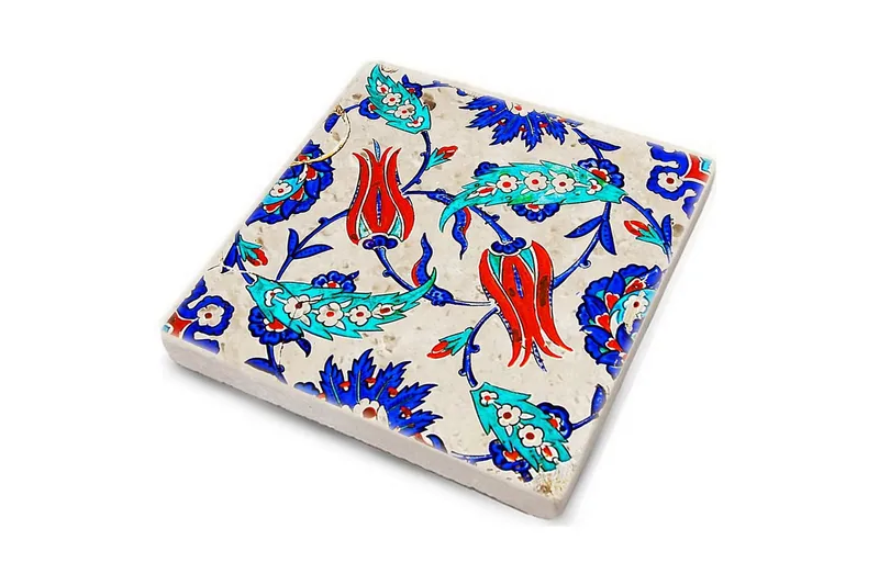 Glasunderlägg 4-pack - Flerfärgad - Inredning - Bordsdekoration - Glasunderlägg