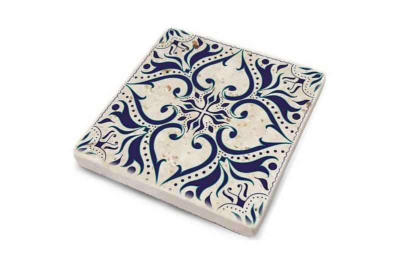 Glasunderlägg 4-pack - Blå/Flerfärgad - Inredning - Bordsdekoration - Glasunderlägg