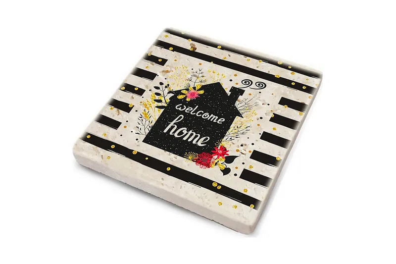 Glasunderlägg 4-pack - Flerfärgad - Inredning - Bordsdekoration - Glasunderlägg