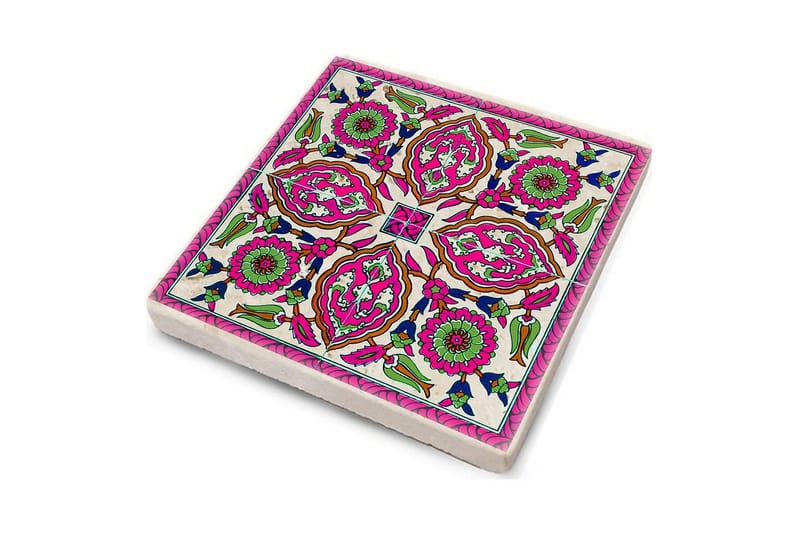 Glasunderlägg 4-pack - Lila/Grön - Inredning - Bordsdekoration - Glasunderlägg