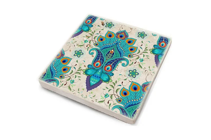 Glasunderlägg 4-pack - Flerfärgad - Inredning - Bordsdekoration - Glasunderlägg