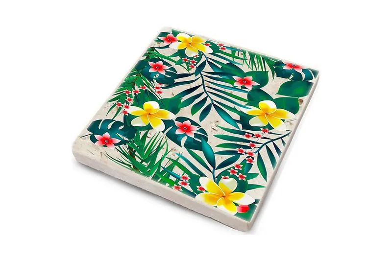 Glasunderlägg 4-pack - Flerfärgad - Inredning - Bordsdekoration - Glasunderlägg