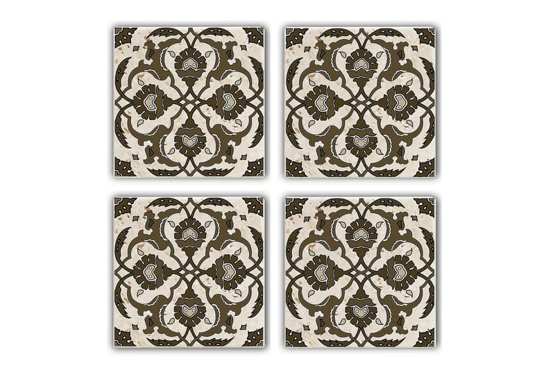 Glasunderlägg 4-pack - Brun/Beige - Inredning - Bordsdekoration - Glasunderlägg