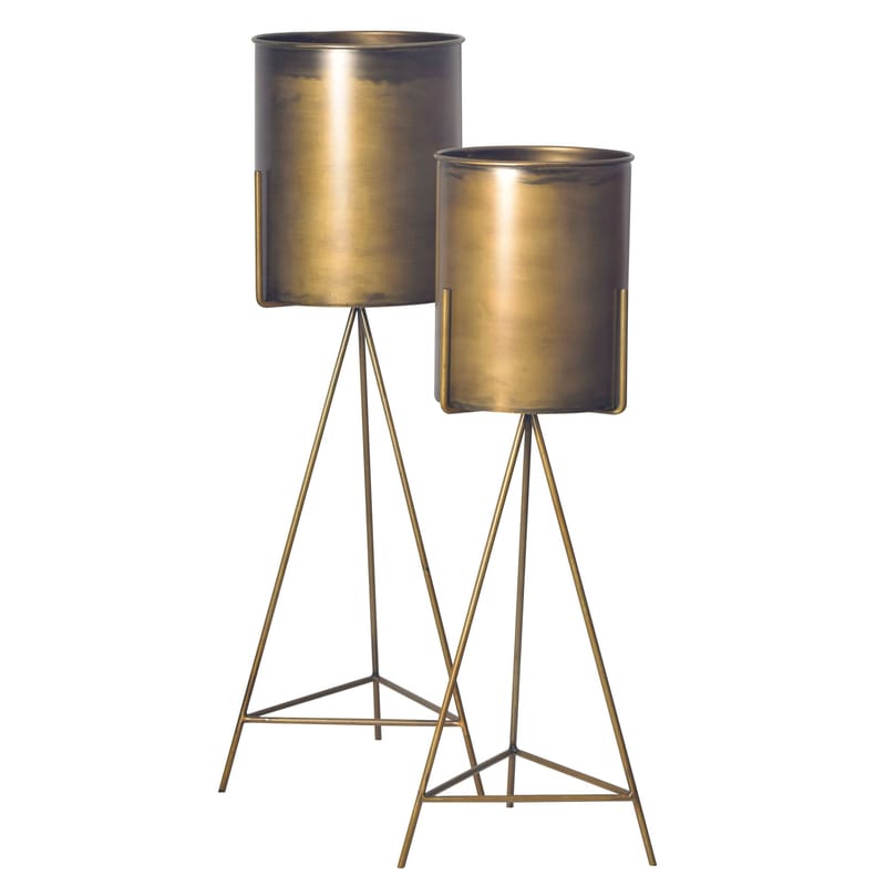 Corino Vas 89 cm Set om 2 - Guldfärgad - Inredning - Kruka & ytterkruka