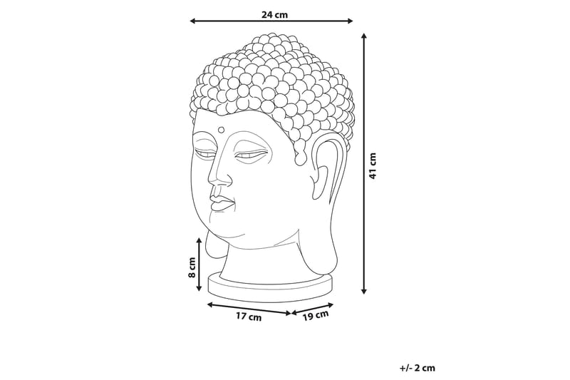 Buddha Figur 24|24|41 cm - Vit - Dekoration & inredningsdetaljer