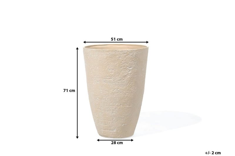 Camia Kruka 51 cm - Beige - Trädgård & spabad - Trädgårdsskötsel - Odling - Planteringskärl & blomkruka - Stor blomkruka