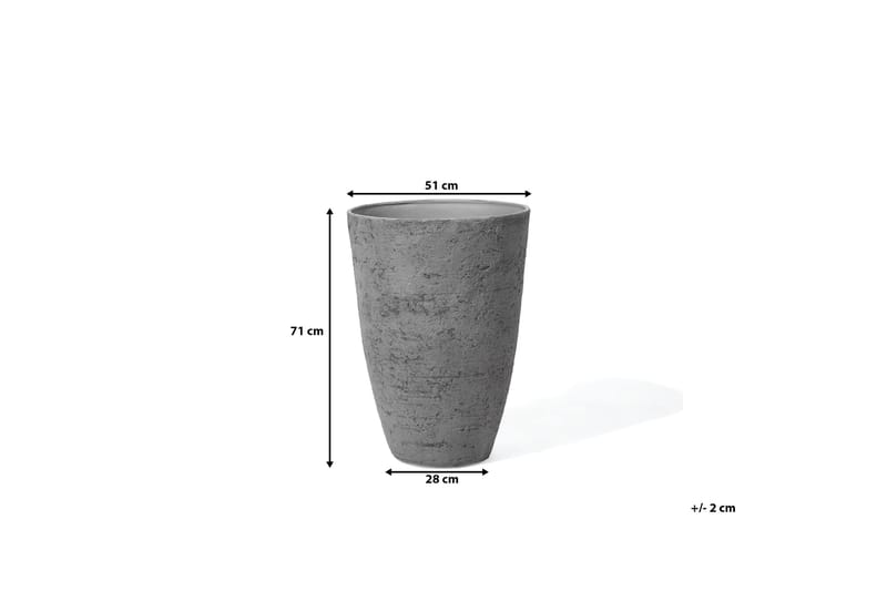 Camia Kruka 51 cm - Grå - Dekoration & inredningsdetaljer - Kruka & ytterkruka