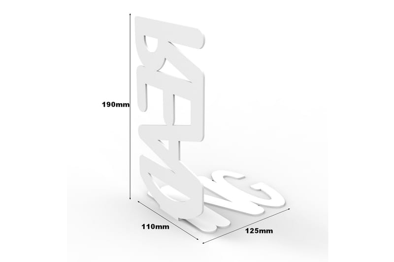 Decormet Bokstöd Reading - Vit - Inredning - Dekoration & inredningsdetaljer