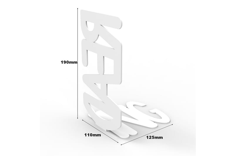 Decormet Bokstöd Reading - Vit - Dekoration & inredningsdetaljer - Bokstöd