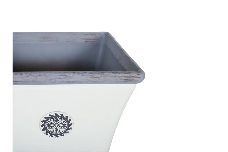 Elateia Blomkruka 35 cm - Vit - Trädgård & spabad - Trädgårdsskötsel - Odling - Planteringskärl & blomkruka - Stor blomkruka