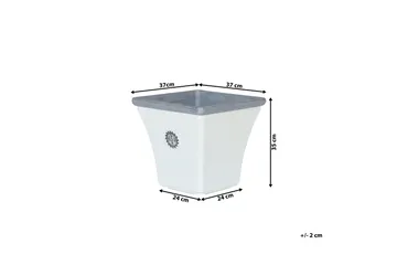 Elateia Blomkruka 35 cm - Vit - Trädgård & spabad - Trädgårdsskötsel - Odling - Planteringskärl & blomkruka - Stor blomkruka