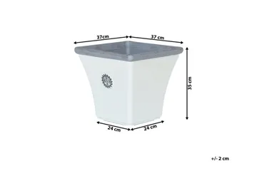Elateia Blomkruka 35 cm - Vit - Trädgård & spabad - Trädgårdsskötsel - Odling - Planteringskärl & blomkruka - Stor blomkruka