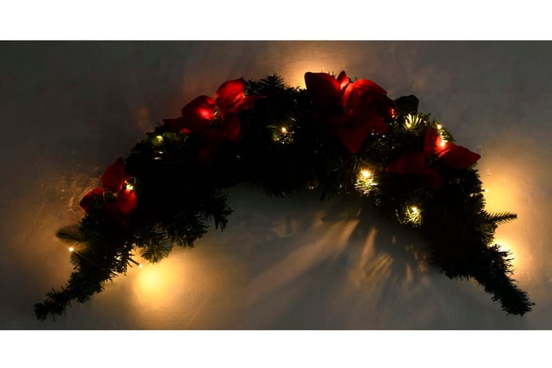 Julbåge med LED grön 90 cm PVC - Grön/Röd - Inredning - Dekoration & inredningsdetaljer - Festdekoration