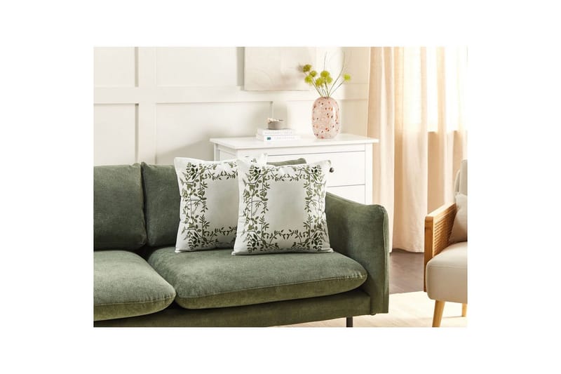 Prydnadskuddar Zaleya set om 2 Fyrkantig - Fyrkantig - Textil & mattor - Filtar, kuddar & plädar - Prydnadskudde & kuddfodral