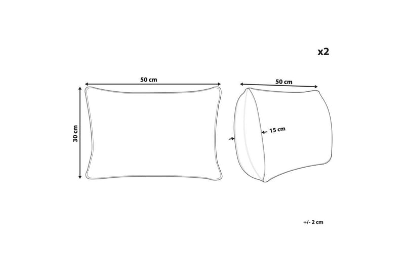 Prydnadskuddar Zaleya set om 2 Rektangulär - Rektangulär - Textil & mattor - Filtar, kuddar & plädar - Prydnadskudde & kuddfodral