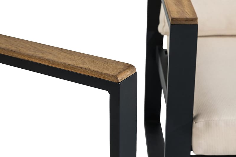 Aspvik Loungegrupp - Svart / Beiga dynor - Trädgård & spabad - Utemiljö - Altan & terrass - Altanmöbler