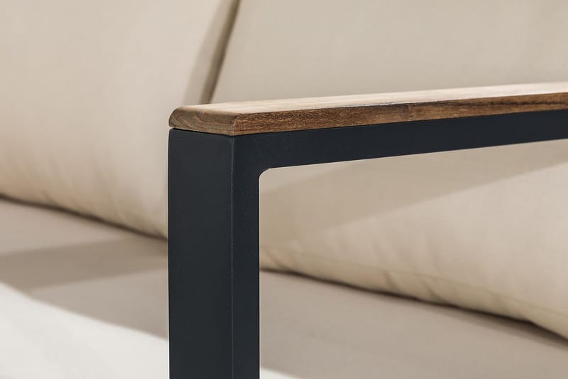 Aspvik Loungegrupp - Svart / Beiga dynor - Trädgård & spabad - Utemiljö - Altan & terrass - Altanmöbler