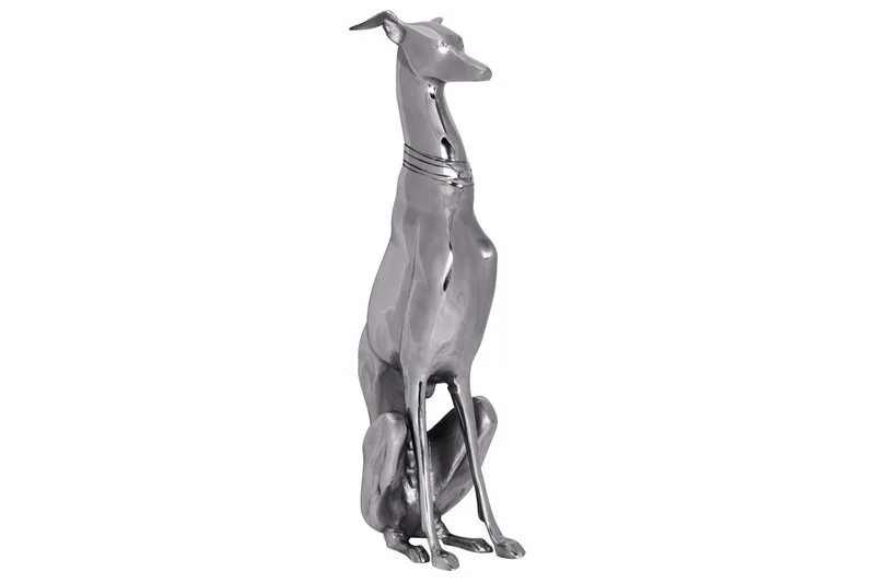 Dekorativ figur Wohnling Aluminiumhund Silver Modern, undefined