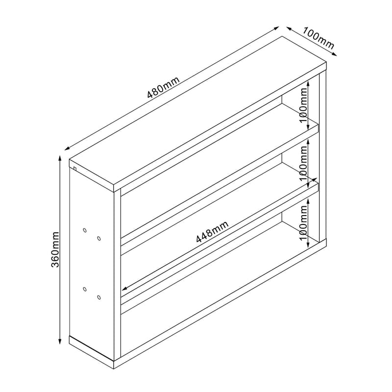 Hylla Lester Ljus melamin 48x10x36 cm - ljus melamin - Inredning - Dekoration & inredningsdetaljer - Prydnadssaker - Bokstöd