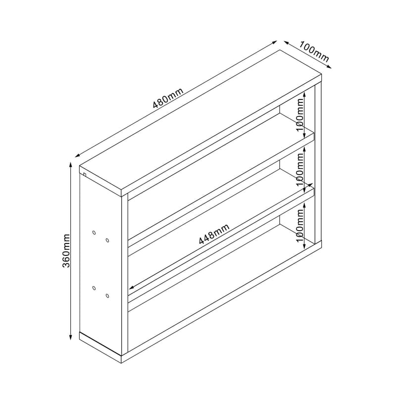 Hylla Lester melamin 48x10x36 cm - vit - Inredning - Dekoration & inredningsdetaljer - Prydnadssaker - Bokstöd