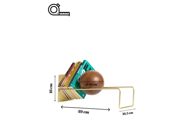 Orvic Bokstöd 49x18 cm - Antik Guld - Inredning - Dekoration & inredningsdetaljer - Prydnadssaker - Bokstöd