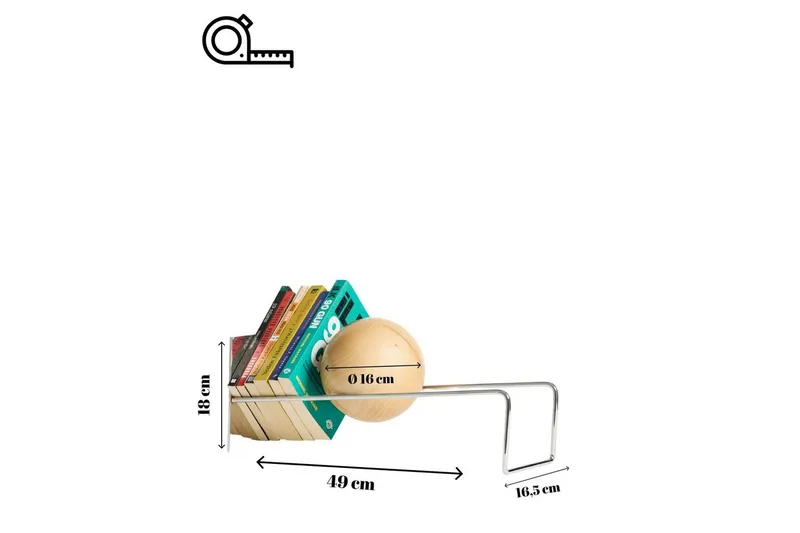 Orvic Bokstöd 49x18 cm - Silver - Inredning - Dekoration & inredningsdetaljer - Prydnadssaker - Bokstöd