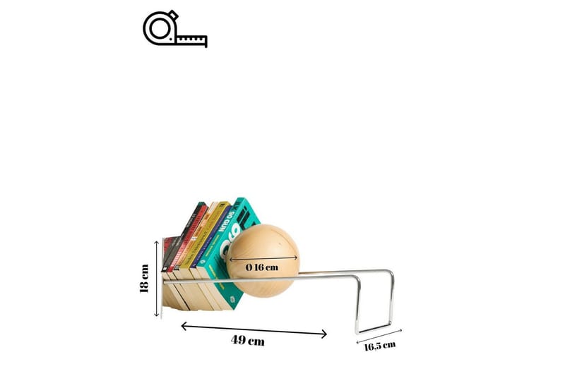 Orvic Bokstöd 49x18 cm - Silver - Inredning - Dekoration & inredningsdetaljer - Prydnadssaker - Bokstöd