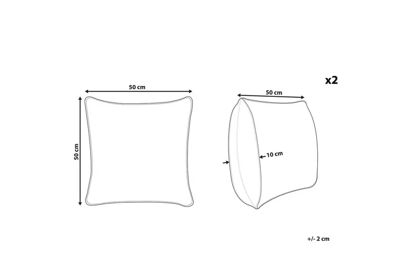 Prydnadskuddar Phusro set om 2 - Textil & mattor - Filtar, kuddar & plädar - Utekudde