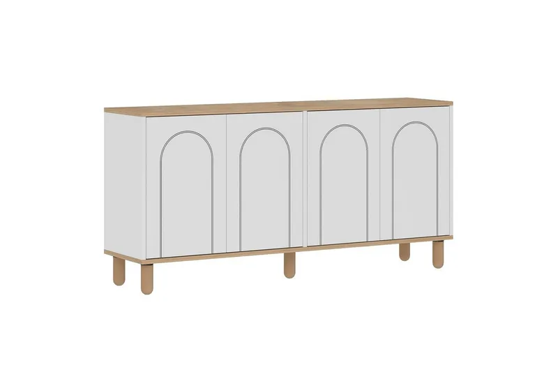 Salven Skulptur 150x73 cm - Ek/Vit - Förvaring - Förvaringsmöbler - Sideboard & skänk