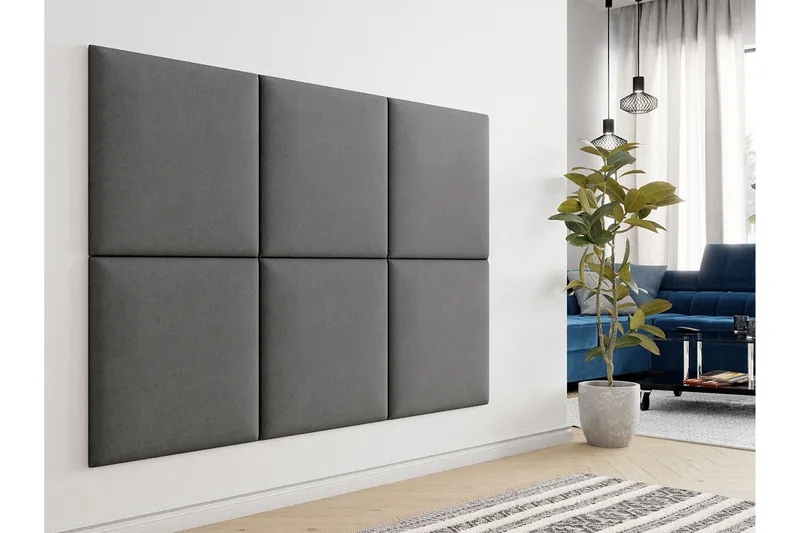 Zaratuz Stoppad Väggpanel 60x60 cm - Grå - Inredning - Dekoration & inredningsdetaljer