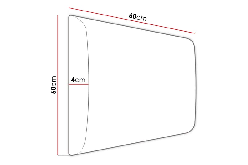 Zaratuz Stoppad Väggpanel 60x60 cm - Mörkgrå - Inredning - Dekoration & inredningsdetaljer