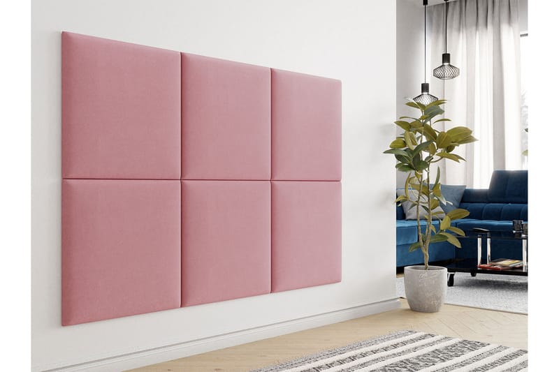 Zaratuz Stoppad Väggpanel 60x60 cm - Rosa - Dekoration & inredningsdetaljer - Väggdekor