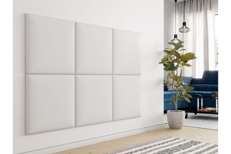 Zaratuz Stoppad Väggpanel 60x60 cm - Vit - Inredning - Dekoration & inredningsdetaljer