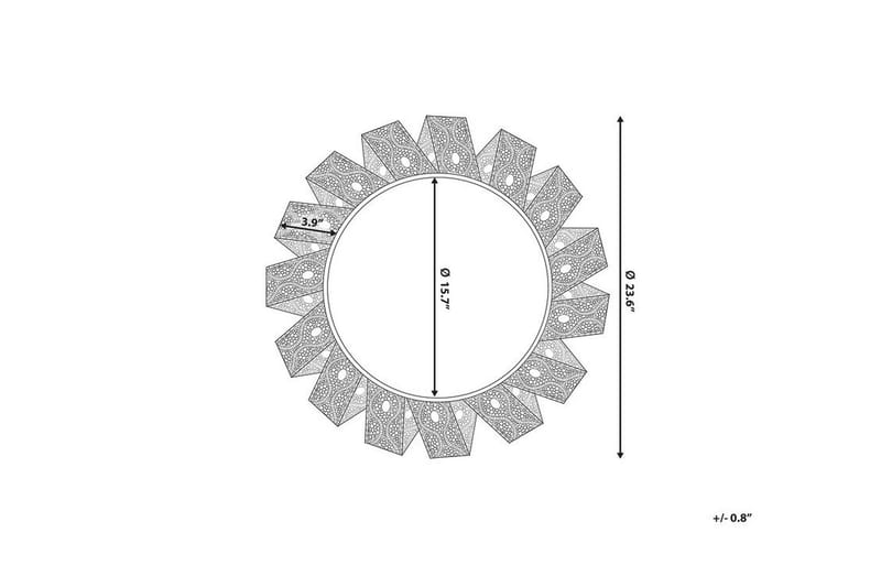 Zatz Spegel Rund 60 cm - Vit - Dekoration & inredningsdetaljer