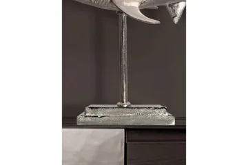 Dekorativ figur Wohnling Dekorhaj 70 cm aluminium, maritim stil Silver - Silver - Inredning - Dekoration & inredningsdetaljer - Prydnadssaker - Dekorationsfigur