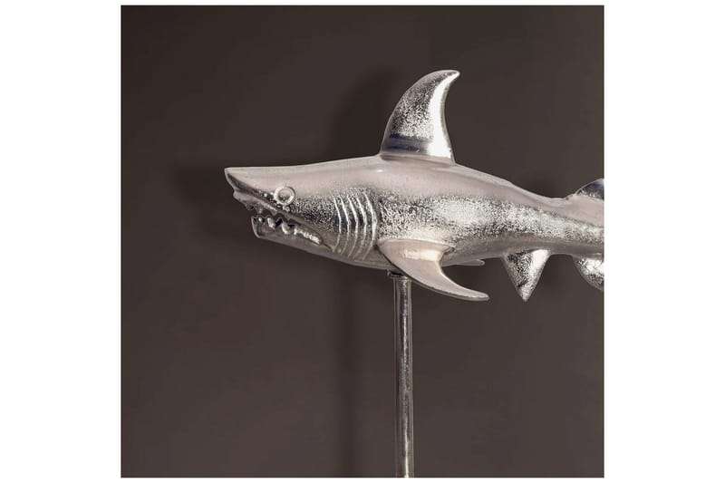 Dekorativ figur Wohnling Dekorhaj 70 cm aluminium, maritim stil Silver - Silver - Inredning - Dekoration & inredningsdetaljer