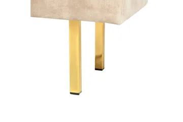 Sittbänk Roseville Beige/guld - Beige/guld - Möbler - Stolar & fåtöljer - Sittbänk - Hallbänk