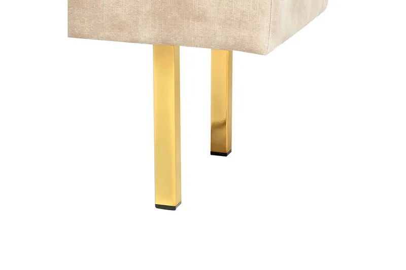 Sittbänk Roseville Beige/guld - Beige/guld - Inredning - Dekorbeslag - Möbelbeslag - Möbelben