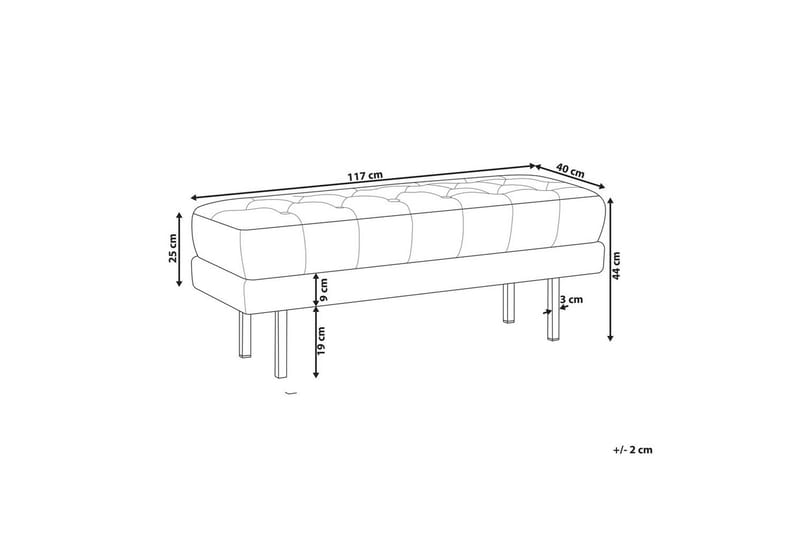 Sittbänk Roseville Grön/guld - Grön/guld - Möbler - Stolar & fåtöljer - Sittbänk - Hallbänk
