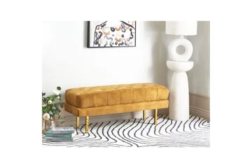 Sittbänk Roseville Gul/Guld - Gul/Guld - Möbler - Stolar & fåtöljer - Sittbänk - Hallbänk