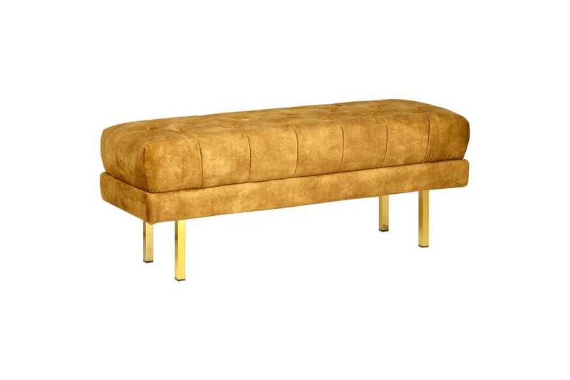 Sittbänk Roseville Gul/Guld, Gul/Guld