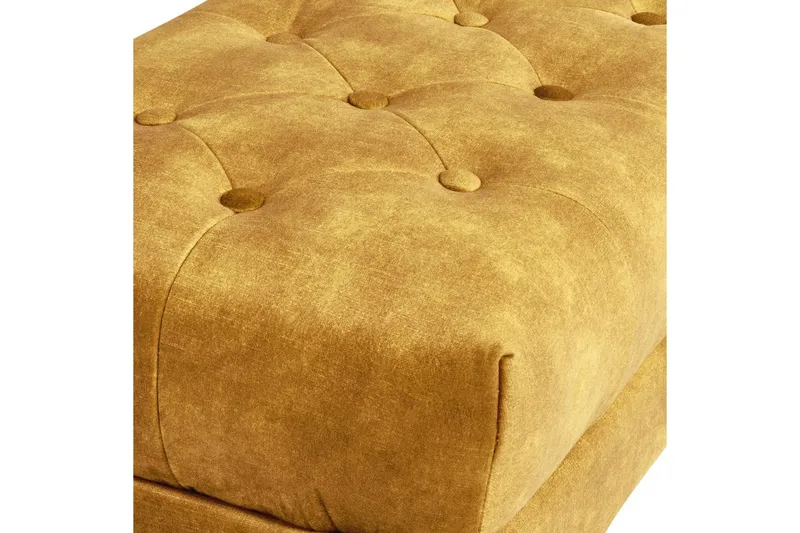 Sittbänk Roseville Gul/Guld - Gul/Guld - Inredning - Dekorbeslag - Möbelbeslag - Möbelben